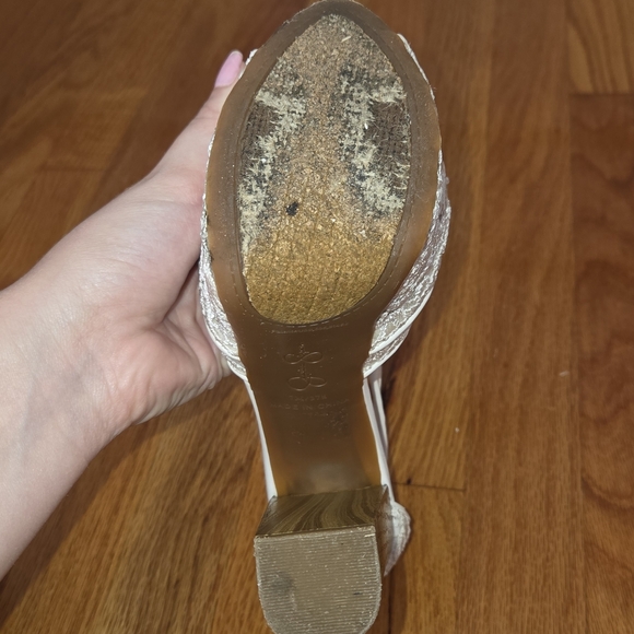 Jessica Simpson White Lace Platforms - Picture 12 of 14